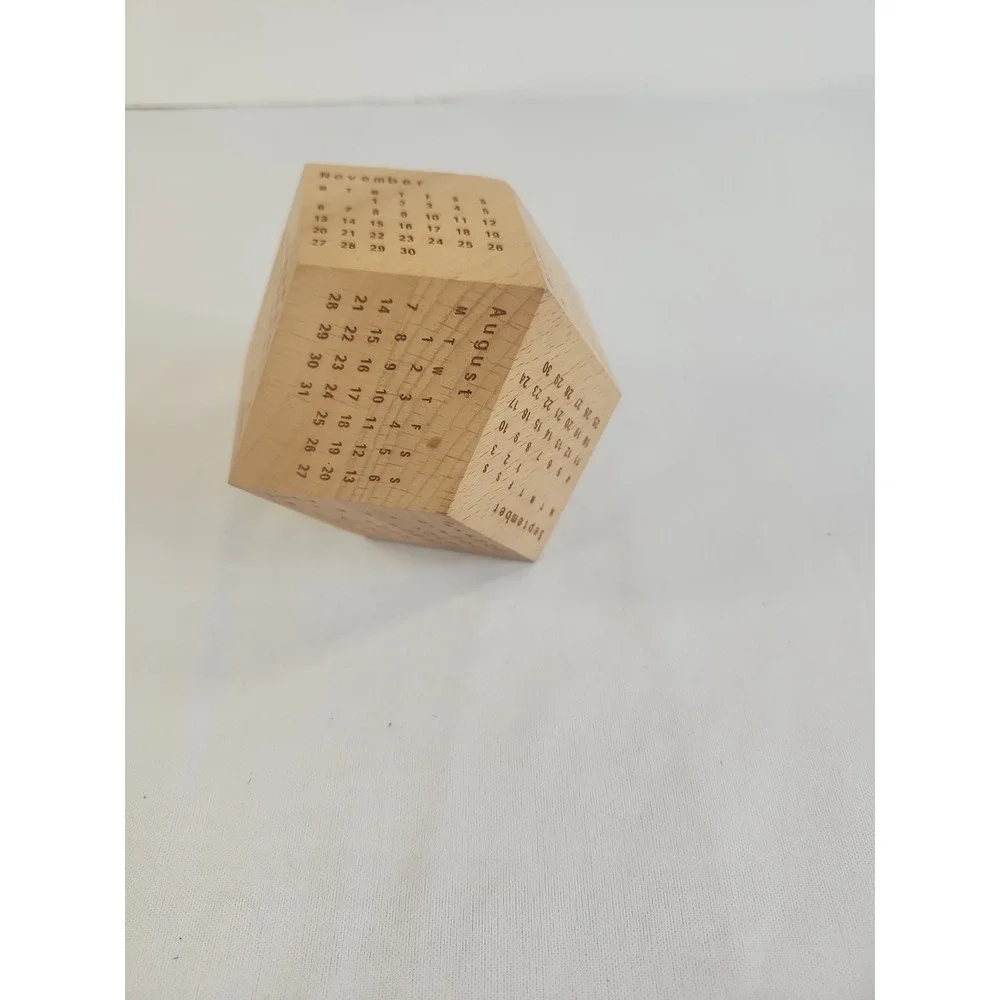 Dodecahedron Calender Wooden From 2017 Great For Your Birth‎ Year